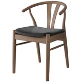 Hammel Furniture Stuhl Frida, Esszimmerstuhl, Wohnzimmerstuhl, Massivholz, gepolsterte Sitzfläche, versch. Farbvarianten schwarz
