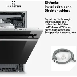Klarstein Luxara Einbaugeschirrspüler (vollintegrierbar, 600 mm, Schwarz)
