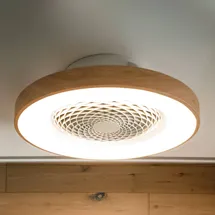 Mantra Iluminación Tibet Deckenventilator mit LED holz/weiß
