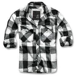 Brandit Check Shirt Flanell Hemd schwarz/weiss, Größe S