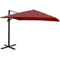 Mendler Luxus-Ampelschirm 360 x 430 cm bordeaux ohne Ständer