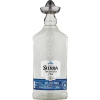 Sierra Antiguo Plata (1 x 700 ml) – reiner Tequila Blanco aus 100 % Blaue Weber Agave – Tequila mit klarer Agaven- und Zitrus-Note – ideal für Cocktails wie Margaritas – 40 % Alk.