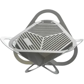 4big.fun Feuerschale Ø56 Feuerstelle Edelstahl Lagerfeuer klappbar Gartenfeuer Feuerkorb