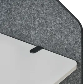 Beliani Schreibtischtrennwand FOLDY 120 x 50 cm Dunkelgrau