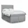 vidaXL Boxspringbett mit Matratze Hellgrau 140x200 cm Stoff