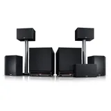 Teufel System 6 THX 5.2 Heimkino Set mit THX-Select Lizenz, Kino-Atmosphäre, Filmton und Musikwiedergabe auf THX-Niveau, 2 Mächtiger Subwoofer(kabellos optional) - schwarz