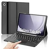 FOGARI Tastatur für Samsung Galaxy Tab A9 Plus | Tastaturhülle für Samsung Galaxy Tab A9+ 11 Zoll – kabellose AZERTY-Tastatur mit Touchpad für Samsung Galaxy Tab A9+ 2023 (SM-SM-X210/X216/X218),