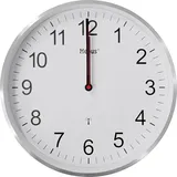 MEBUS Funk-Wanduhr 30,0 cm Ø30cm grau/silber/weiß