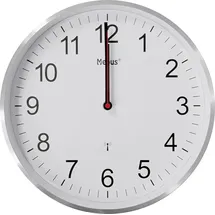 MEBUS Funk-Wanduhr 30,0 cm Ø30cm grau/silber/weiß