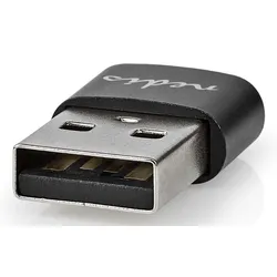 Nedis CCGB60920BK, USB-A, USB-C, Schwarz