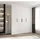 abiks möbel Drehtürenschrank COMO 190 x 245,5 x 50 cm Schwarz/Weiß