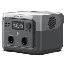 ecoflow eu ECOFLOW Tragbare Powerstation RIVER 2 MAX, 512 Wh Solargenerator mit LiFeP04, Schnellladung in 1 Stunde, bis zu 1000 W Leistung, Balkonkraft für Notstrom/Camping/Wohnmobile