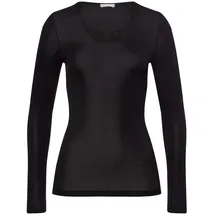 Hanro Woolen Silk Unterhemd Schwarz XS