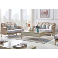 JVmoebel Chesterfield-Sofa Klassische Chesterfield Sofagarnitur 3+2 Sitzer Modernes Design Sofa, Made in Europe beige