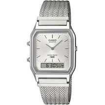 Casio Collection Vintage Analog Digital Edelstahl 33 mm AQ-230EM-7AEF