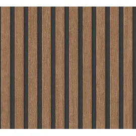 A.S. Création Tapete Holzpaneele Braun Schwarz