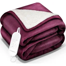 sinnlein Heizdecke mit Abschaltautomatik 160 x 120 cm Weinrot