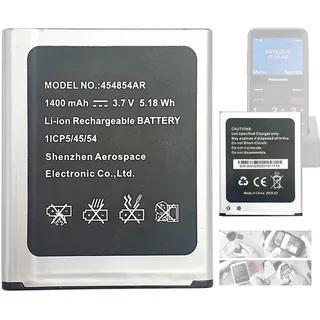 Aousavo 454854AR ersatz akku 454854AR Kompatibel mit KX-TU150, KX-TU150EXR, KX-TU155, KX-TU155EXCN, KX-TU155EXRN, KX-TU160, KX-TU550,KX-TU160EXB Senioren Telefon Batteria 454854AR