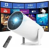 Tischprojektor, Tragbar – Mini-4k-1080p-fhd-projektor Mit Wifi 6, Bluetooth 5.0 Und 180°-drehung