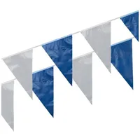 Papstar Wimpelkette Girlande 10 m blau/Weiß