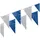 Papstar Wimpelkette Girlande 10 m blau/Weiß