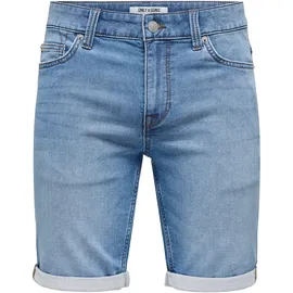 Only & Sons Jeansshorts in Blau XXL