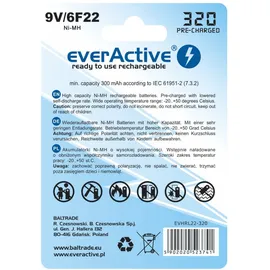 Everactive Akku 9V 320 mAh 1 St.