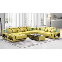 JVmoebel Wohnlandschaft Modern Wohnlandschaft XXL Sofa U Form Groß Ecksofa Sofas, 4 Teile, Made in Europa gelb