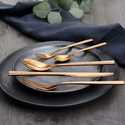 GRÄWE Besteck-Set Porto, 10-teilig, 2 Personen, Edelstahl, kupfer
