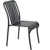 Oviala - Schwarzer Aluminium-Gartendesignstuhl