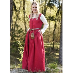 Battle Merchant Burgfräulein-Kostüm Mittelalterliches Trägerkleid / Überkleid rot „Lene“ rot 44 – XL