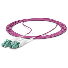 Startech StarTech.com 2m LC/LC (UPC) OM4 Multimode Glasfaserkabel, Erika Violett, 50/125 40G/100G, LOMMF/VCSEL, Uniboot LWL Patch-Kabel OFNR LWL Kabel