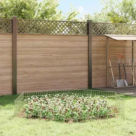 vidaXL Zaun-Set 55 x 30 cm Silber/Verzinkter Stahl