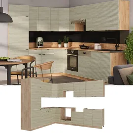 Vicco Winkelküche L-Form 227 x 287 cm Eiche