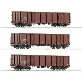 Roco 3-tlg. Set: Offene Güterwagen der DR 6600103 H0