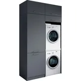 laundreezy Mehrzweckschrank-Set 128 x 238 x 68 cm Grau