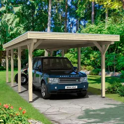 Einzelcarport SKANHOLZ "Spessart", beige (natur), H: 220cm, Carports