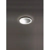 Perenz Mirò LED-Spiegel Ø40 cm 38W, Titangrau, 3000K -