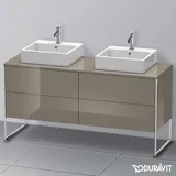 Duravit Waschtischunterschrank 4 Auszüge 160 x 77,8 x 54,8 cm Grau Hochglanz