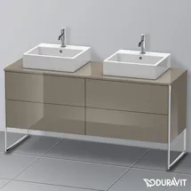 Duravit Waschtischunterschrank 4 Auszüge 160 x 77,8 x 54,8 cm Grau Hochglanz