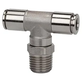 Riegler T-Steckverschra., drehbar, R 1/8 a., Schl.- Ø6, 15bar, ES 1.4404