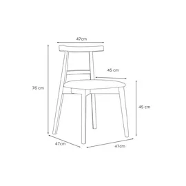 Konsimo Holzstuhl LILIO grau Eiche 2er Set