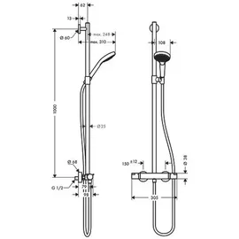 Hansgrohe Croma Select S SemiPipe Multi (27247400)