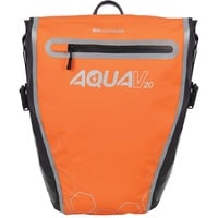 Oxford 20L Gepäckträgertasche wasserdicht Fahrrad-Rücksitz-Kofferraumtasche für Radfahren, Reisen, Reiten Aqua V20 Single, Orange/Schwarz/Silber, 20 l