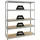 Proregal Schwerlastregal Stahl 150 x 180 x 45 cm silber