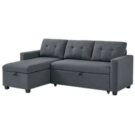 VitaliSpa Ecksofa Campina, Grau, 226 x 161 cm L-Form