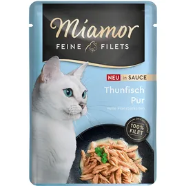 Miamor 24x 100g Miamor Feine Filets in Soße Thunfisch Pur Katzenfutter nass