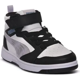 Puma Rebound V6 Mid Space Belle Black/Lilac Crush/White 32