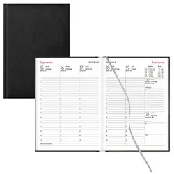 Lediberg Buchkalender Wochenplaner 2026 schwarz