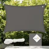 Hanse Sonnensegel Schattensegel Schattenspender UV-Schutz Quadrat 2x2m Graphit